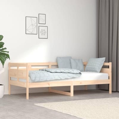 Houten Slaapbank - Logeerbed Bedframe - Comfortabel Zitten - Massief Grenenhout - 90 x 190 cm - Natuurlijk