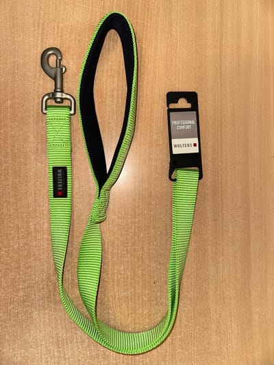 WOLTERS Cat & Dog Professional Comfort Hondenriem Maat XL (Riem 125cm x 25mm) Groen / Zwart