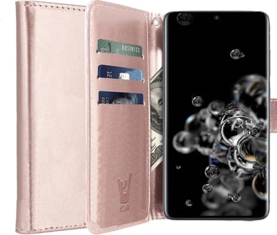 Hoesje geschikt voor Samsung S20 Ultra Book Case Kunstleer Wallet - Roségoud