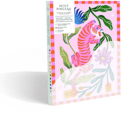 La Petite Epicerie Painting by Number Kit "FLOWERY TIGER" 329g H33xW25.5xL3.5cm genummerde schilderijenset | Creatieve | Hobbyset | kinderen en volwassenen