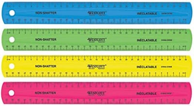 Kunststof Liniaal - Meetlat - Tekenen en Meten - Dubbele Schaalverdeling - 30 cm - Transparant