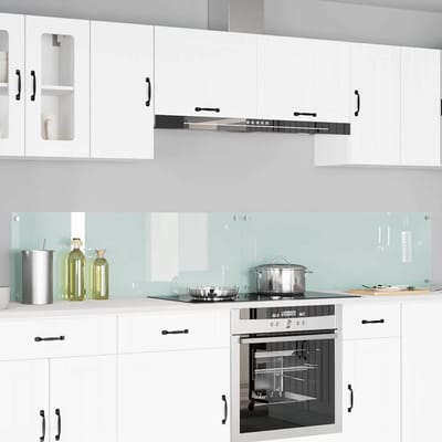 vidaXL - Keukenachterwand - 2 - st - Wit - 120 - x - 40 - cm - gehard - glas