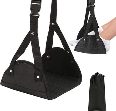 Vouwbare Voetsteun voor Reizen, Hangende Voetsteun Hammock, Ideaal voor Vliegtuig, Kantoor en Studentenhuis - Draagbare Reisaccessoires voor Comfort en Ontspanning