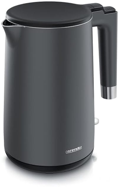Waterkoker Roestvrij Staal 1,5 Liter 2200 Watt Dubbelwandig Design BPA-vrij Zwart
