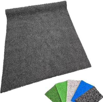 Kunstgras voor buiten - Tapijt look gazon - Terras balkon tuin - Sneldrogend drainagesysteem - 2 x 4 meter - Antraciet