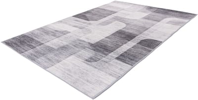 Lalee Vloerkleed - Modern Design - Wasbaar - Antislip - Zilver - Digitaal geprint - Budgetvriendelijk