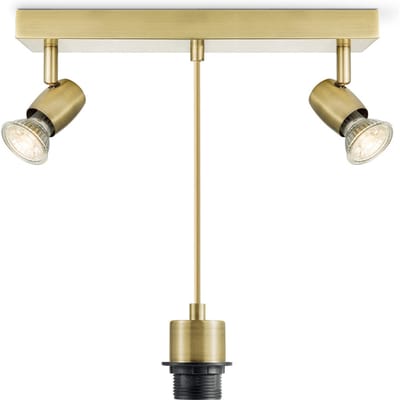 Home Sweet Home - Klassieke verlichtingspendel Oya voor lampenkap - Messing - 32/11/100cm - 3 lichts hanglamp gemaakt van Metaal - geschikt voor