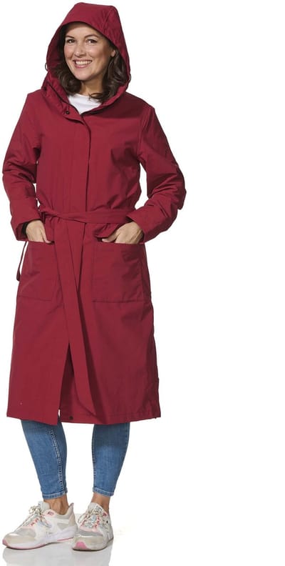 Happy Rainy Days Lange Regenjas Dames Rome Donkerrood