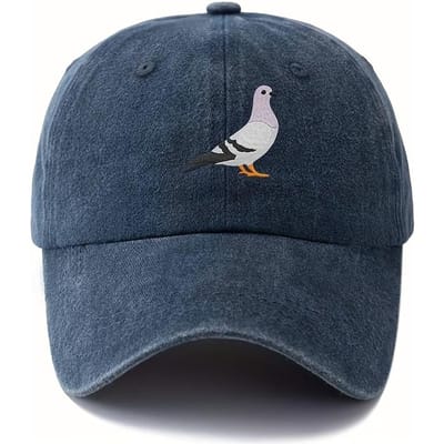 Baseballpet met duivenprint voor zowel mannen als vrouwen, stijlvol en eenvoudig ontwerp voor dagelijkse vrije tijd en buitensporten (Navy Blue,Adjustable) marineblauwe kleur