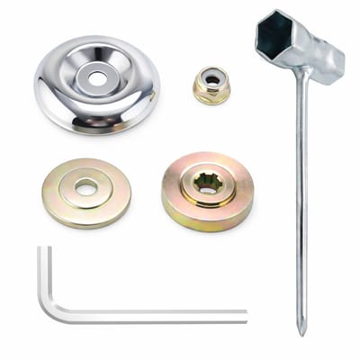 Dailygoods- Moeren Universele Reparatieset - Adapter Bosmaaier - 6 Stuks - Slijtvast - Corrosiebestendig - Duurzaam Metaal - Bevestigingsset