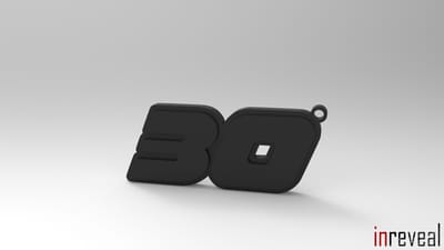 Sleutelhanger F1 '30' Liam Lawson (Formule 1) - 67x29x5 mm - Zwart