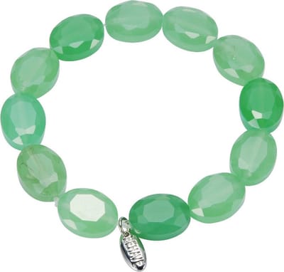 Behave - Rekarmband groen facet kralen - lente look - 16,5 cm