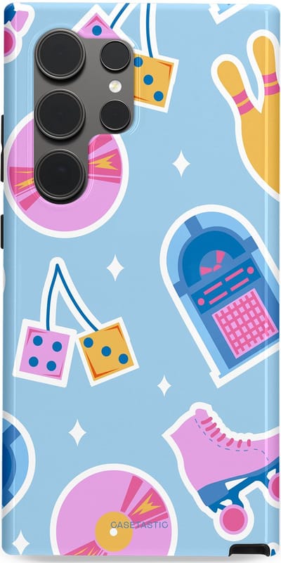 Casetastic Hoesje Geschikt voor Samsung S24 Ultra - Stijlvolle Beschermende Duo-layer Case - Flashback vibes