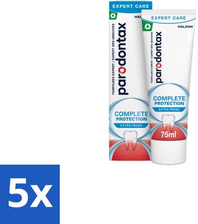 5 x Parodontax Tandpasta Complete Protection Extra Fresh 75 ml - Tandvleesbescherming - Mondhygiëne - Tandpasta - Bloedend Tandvlees - Tandplak