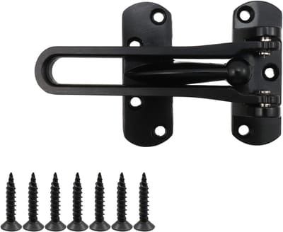Deurvergrendeling Beveiliging - Veiligheidsslot - Extra Beveiliging - Zinklegering Materiaal - 104 cm - Zwart