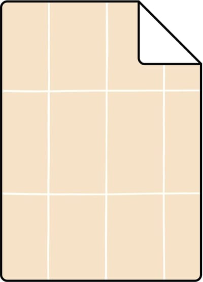 Proefstaal ESTAhome behang kleine tegeltjes pastel geel - 26.5 x 21 cm - 131787-S