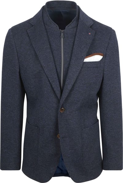 Suitable Colbert Inlay Lommer Donkerblauw (navy) - Maat 50 - Heren blazer