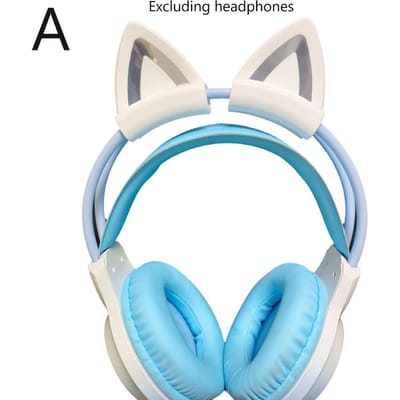 Accessoires voor koptelefoons Kattenoor Voor Oortelefoon Gaming Headsets Bevestiging Stereo Headset Decoratie Lichtgewicht Siliconen Hanger CN wit