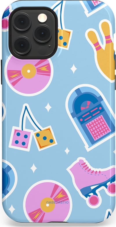Casetastic Hoesje Geschikt voor Apple iPhone 12/12 Pro Magsafe - Stijlvolle Beschermende Duo-layer Case - Flashback vibes