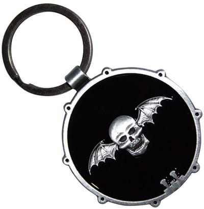 Avenged Sevenfold - Deathbat Drum Double-Sided Sleutelhanger - Zwart/Wit