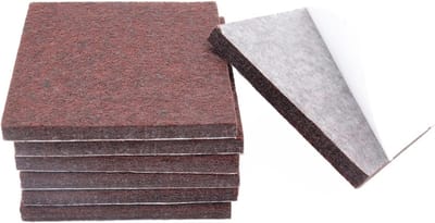 6x Zelfklevende Vilten Meubelpads 100x100mm - Krasvrije Vloerbeschermers voor Hardhout en Tegels