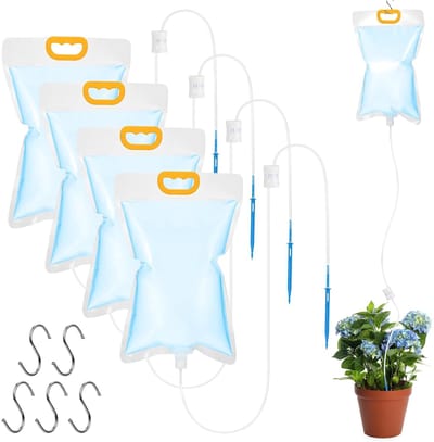 Thijox - Automatisch Bewateringsapparaat 5 Stuks - 3,5 L Druppelirrigatieset - Verstelbaar Irrigatiesysteem voor Planten en Buitenplanten - Tuin, Balk