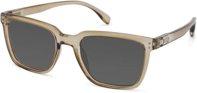 Vista Bonita CUBO XL – Zonneleesbril UV400 – Sterkte +0.50 – Kleur Desert Brown – Unisex model - Breed montuur – Rechthoekige pasvorm – Flexveren - Inclusief etui en doekje