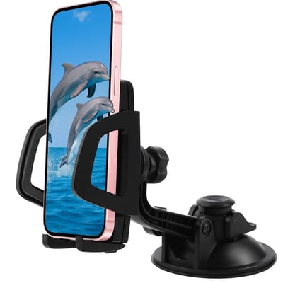 Telefoonhouder Auto Dashboard of Voorruit - Telefoonhouders Auto - Auto Accessories - GSM Houder - 360° draaibaar - Zwart