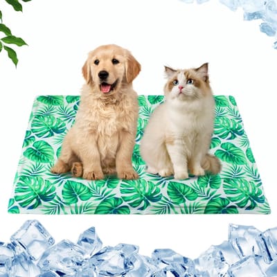 Famanu – Koelmat voor honden en katten van niet-giftige gel, zelfkoelende gelmat voor huisdieren, 50 x 65 cm