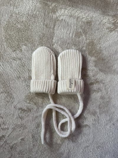 Adalletti - Wanten merinowol baby - 0-9 maanden - Off White - Kriebelt niet
