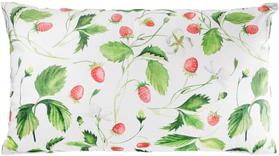 Gilde Handwerk - Buitenkussen - Binnenkussen - Sierkussen - Strawberry - 50x30 cm - 100% Katoen