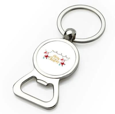 Akyol - kerst merry christmas 2 kerstmannen flesopener - Kerstmis - kerst beker - winter - kerst - christmas - kerst cadeau - 9 bij 3 cm