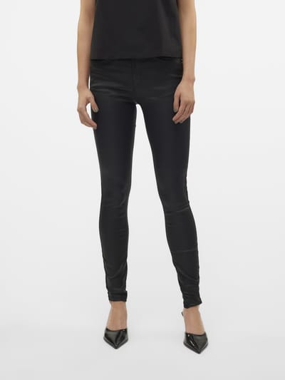 Vero Moda Broek Vmflash Mr Skinny Coated Pants Noos 10314591 Black Dames Maat - W30 X L32