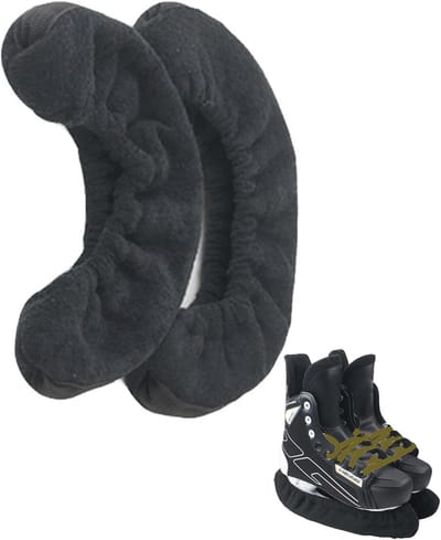 Beschermhoezen voor ijsschaatsen, accessoires voor de bescherming van de schaatsbladen, ijsschaatssokken, elastische ijsschaatssokken, beschermhoezen voor ijsschaatsen voor mannen, vrouwen en kinderen, 33 cm-Zwart