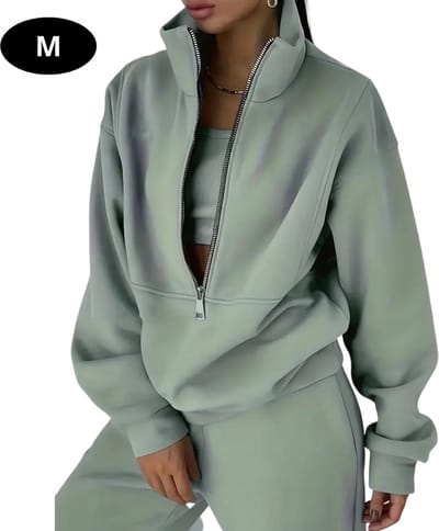 Livano Joggingpak Dames - Huispak - Volwassenen - Trainingspak - Comfortabel - Jogging Pak - Joggingsbroek - Groen - M