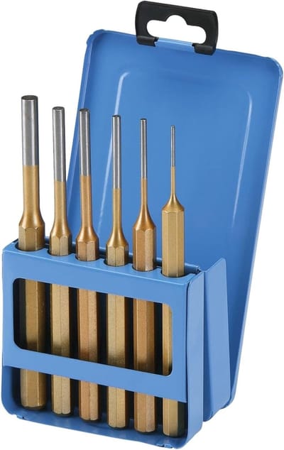 Slagboorset 6-delig - Pen set - Precisiewerk Markeren - Chroom-vanadium staal - 2-8 mm - Blauw