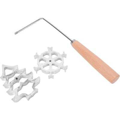 Outil à Bunuelos avec Manche 2 Têtes Interchangeables Alliage d'Aluminium Kit de Tampon Maker de Cuisine pour la Cuisine Pâtisserie Cuisson L