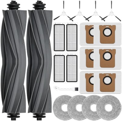 Dailygoods- Accessoires voor Dreame L20 Ultra - Vervangingsset - 2 Hoofdborstels - 6 Stofzakken - 4 Dweilmoppen - 4 HEPA-filters - 4 Zijborstels - 1 Reinigingsborstel - 1 Schroevendraaier - Stofzuigeronderdelen