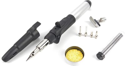 Gassoldeerset, Gassoldeerpen, Soldeerbout Incl. 6 Opzetstukken