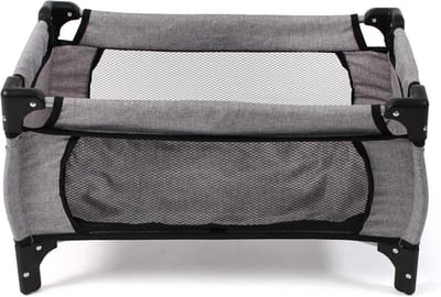 Reisbed deluxe voor poppen in trendy jeans design