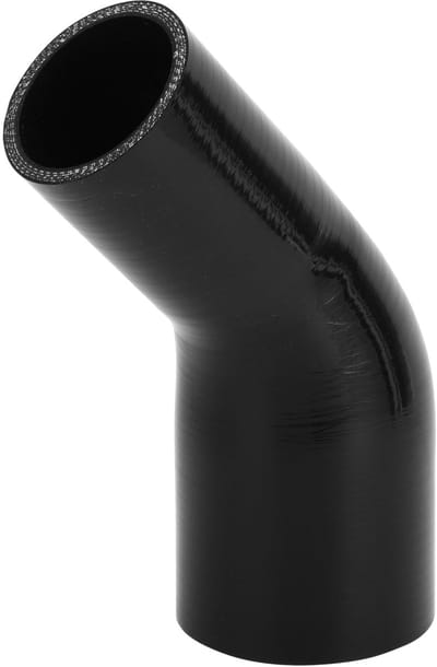 Dailygoods- Koelslang Zwart - Silicone Slang - 51-70mm/2.01-2.76" ID - 102mm/4.02" Lengte - 45 Graden - Bestand tegen Hoge Temperatuur - Siliconenslang