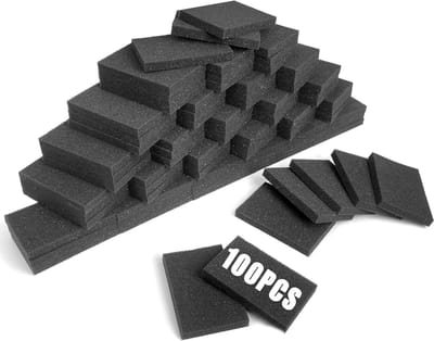 Kaartverdelers Schuim - Anti-extrusie Verdelers - Kaarten Beschermen - Schokabsorberend Schuim - 2.5 x 3.5 inch - Zwart