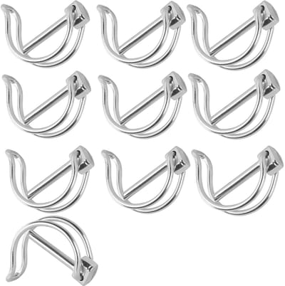10 stuks, 10 x 70 mm, borgpen, met vergrendeling, gegalvaniseerde splinten, borgbouten, voor boerderij, gazon, tuin