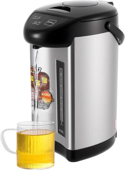 Grote Warme Waterdispenser 4 Liter met Thermostaat voor Keuken en Kantoor