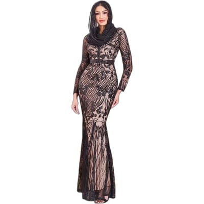 Strakke damesjurk Goddiva Modesty Sequin