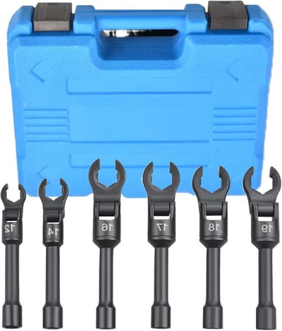 Momentsleutel Set - Dopsleutel Set - Reparatiewerkzaamheden - 180 Graden Draaibaar - Diverse Maten - Zilverkleurig