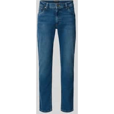 straight fit jeans van katoenmix