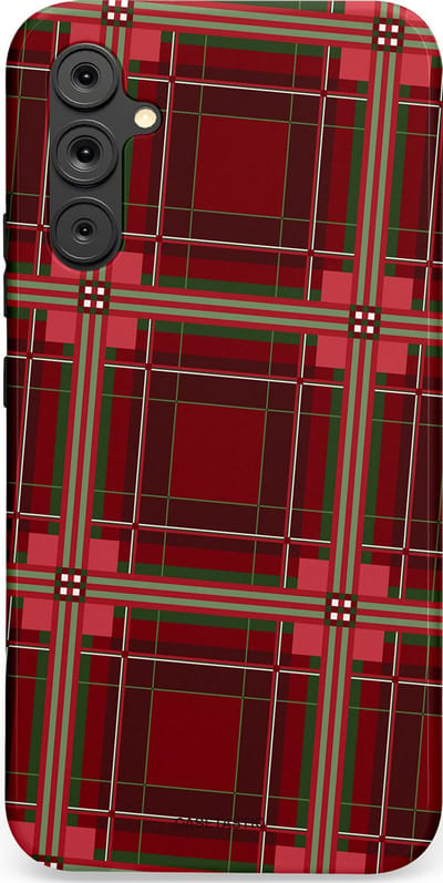 Casetastic Hoesje Geschikt voor Samsung A34 (5G) - Stijlvolle Beschermende Duo-layer Case - Schots Ruit Rood - Tartan Royal Stewart Plaid