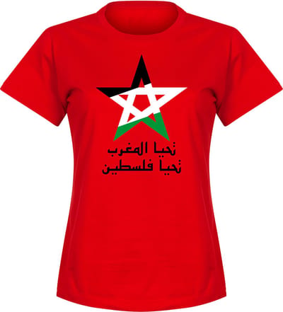 Viva Marokko Palestina Dames T-Shirt - Rood - M