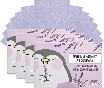 Set van 4 Gezichtsmallen met 400 Stukken Tissue Papier voor Vette Huidverzorging, Olieabsorberende Blotting Papier en Gezichtsverzorging